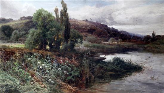 John Horace Hooper (c.1850-1899) Summertime near St Marlow 24 x 42in.